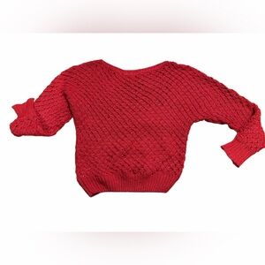 Red Cable Knit Sweater